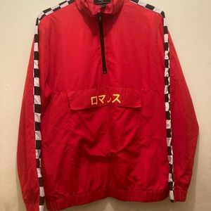 Medium Mens Red Windbreaker